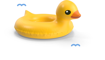 Yellow duck float.
