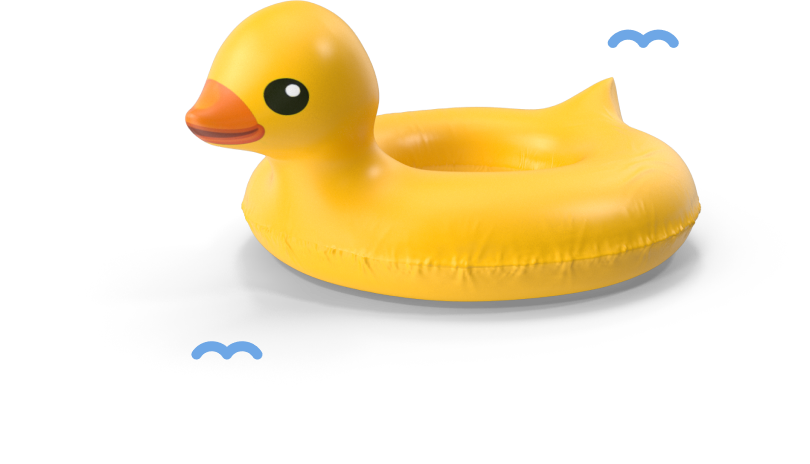 Yellow duck float.